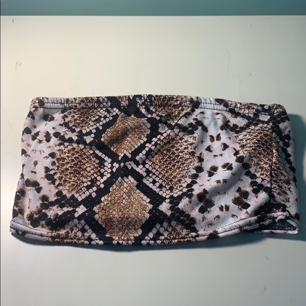 Snakeskin tube top